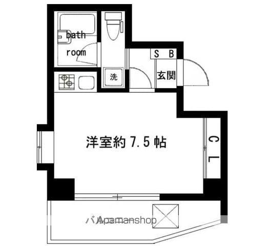 三鷹レジデンスあそ(ワンルーム/6階)の間取り写真