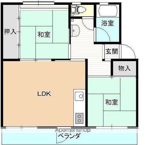 第1ナジマヤビル(2LDK/1階)の間取り写真