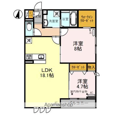 エミネンス(2LDK/3階)の間取り写真