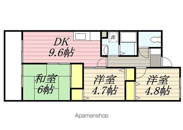 ラ・ヴェルデ(3DK/5階)の間取り写真