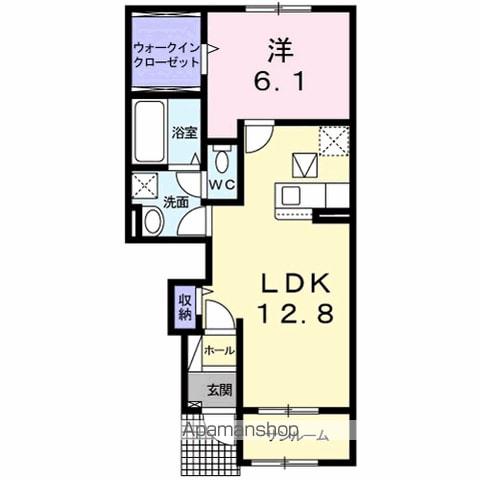 フレグランスFⅡ(1LDK/1階)の間取り写真