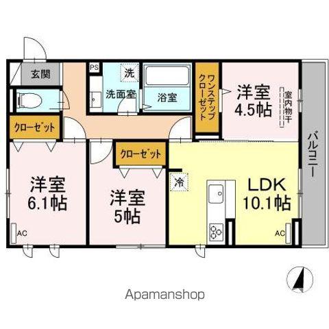 メゾン ド シュクレ(3LDK/2階)の間取り写真