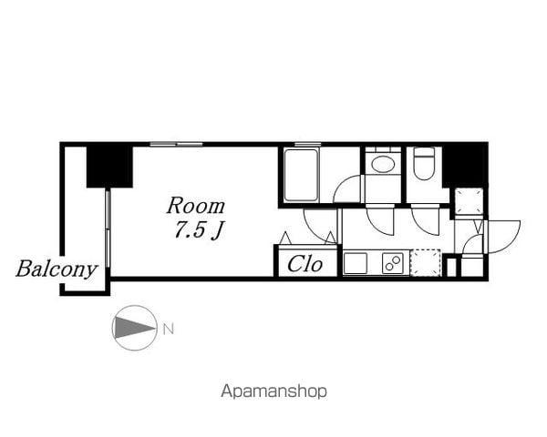 ブランシエスタ東別院(1K/3階)の間取り写真