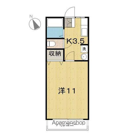 イーストレトアS(1K/2階)の間取り写真