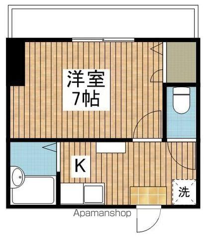 鈴木ビル(1K/2階)の間取り写真