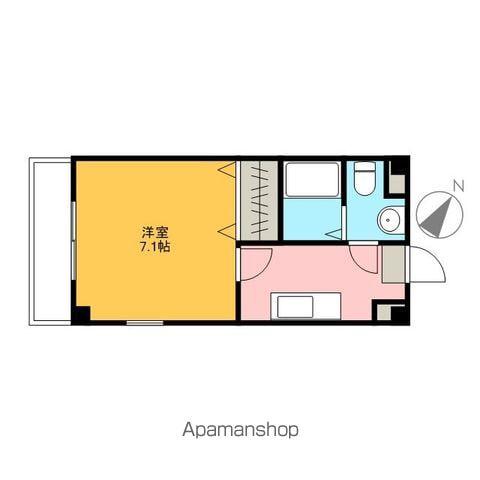 フェアシティ浦安(1K/2階)の間取り写真