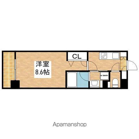 シティライフ泉(1K/4階)の間取り写真