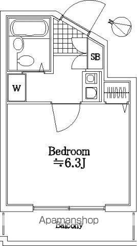 ベルエール代田(1K/7階)の間取り写真