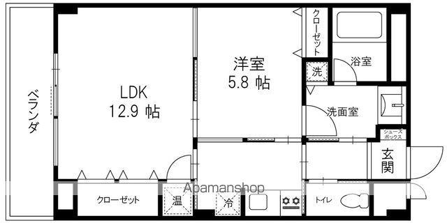 ファーストレーベン金沢駅西(1LDK/2階)の間取り写真