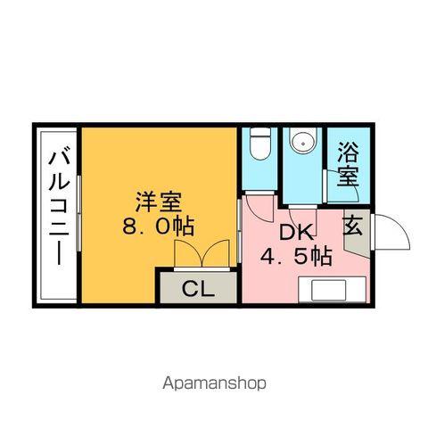 府中ハイツⅠ(1DK/3階)の間取り写真
