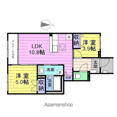 アップヒルズ・希Ⅱ(2LDK/1階)の間取り写真