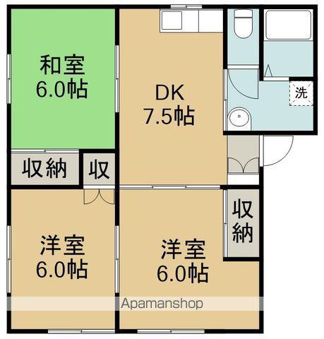コーポ和(3DK/1階)の間取り写真