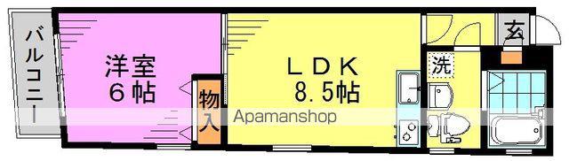 エムズ高円寺Ⅱ(1LDK/3階)の間取り写真