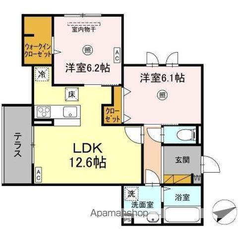 DS LIEN  C(2LDK/1階)の間取り写真