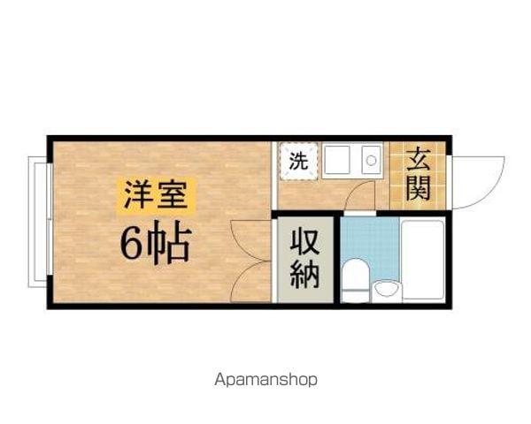 アルテミス北野(ワンルーム/1階)の間取り写真