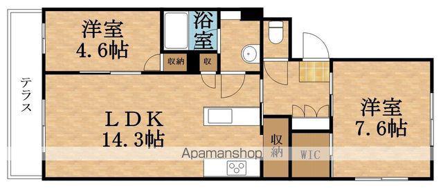 MONSELL(2LDK/1階)の間取り写真