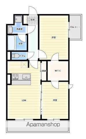 エルミタージュ(2LDK/4階)の間取り写真