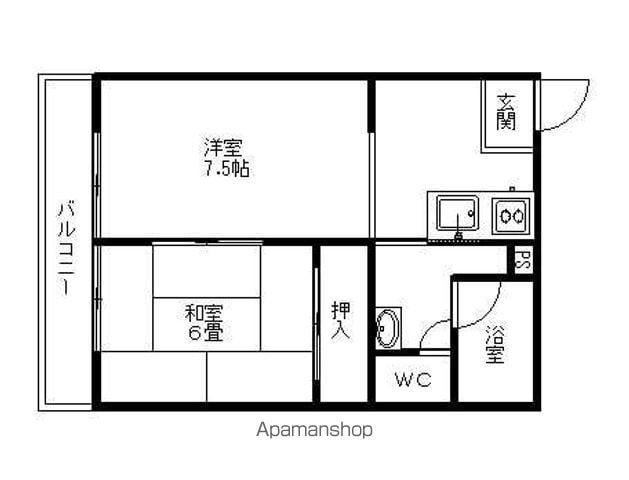 セイコーマンション(1LDK/1階)の間取り写真