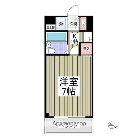 シティコスモ小仲台(1K/3階)の間取り写真