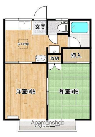 メゾンビィーズ(2K/1階)の間取り写真