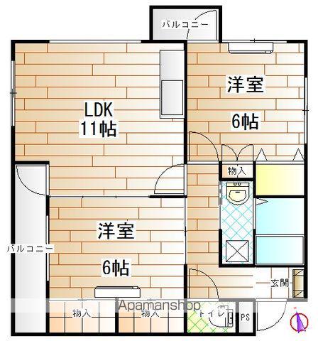LIFE ONE(2LDK/5階)の間取り写真