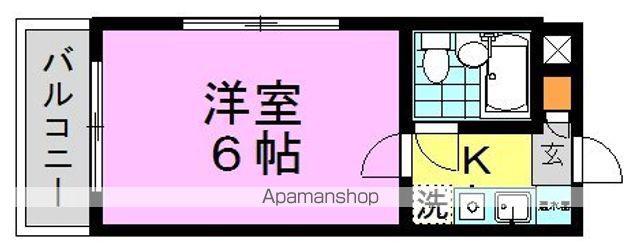 ダイアパレス阿佐ヶ谷(1K/2階)の間取り写真