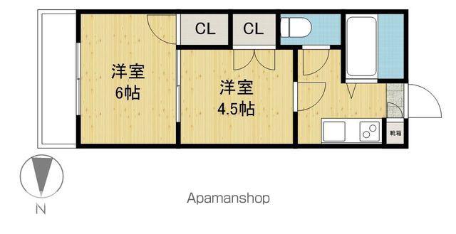 エンブレム三佐(2K/2階)の間取り写真
