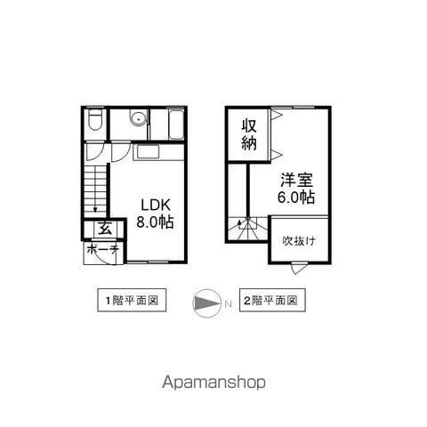 メゾネットさくら　Ｄ(1LDK)の間取り写真