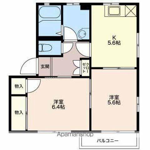 エントピアIKEDA A/B/C棟(2K/1階)の間取り写真