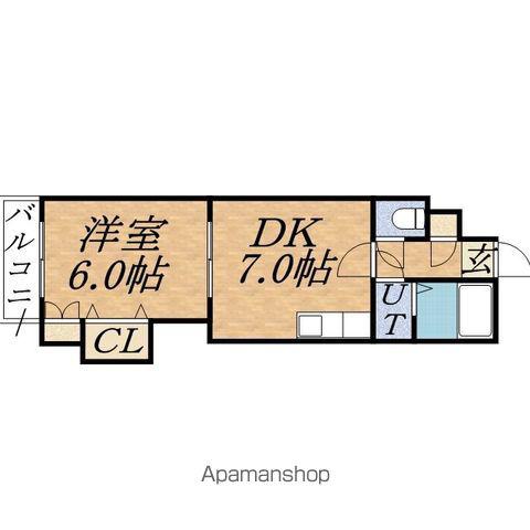 パピリオ(1DK/4階)の間取り写真