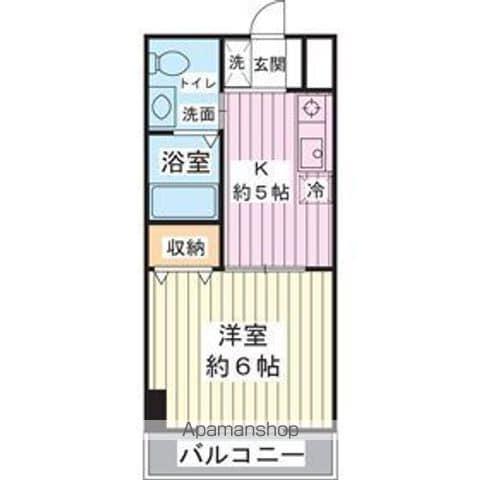 アドラブール(1DK/6階)の間取り写真