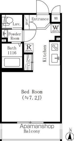 小竹レジデンス(ワンルーム/1階)の間取り写真