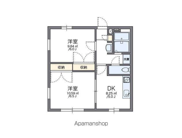 レオパレスしおかぜⅡ(2DK/1階)の間取り写真
