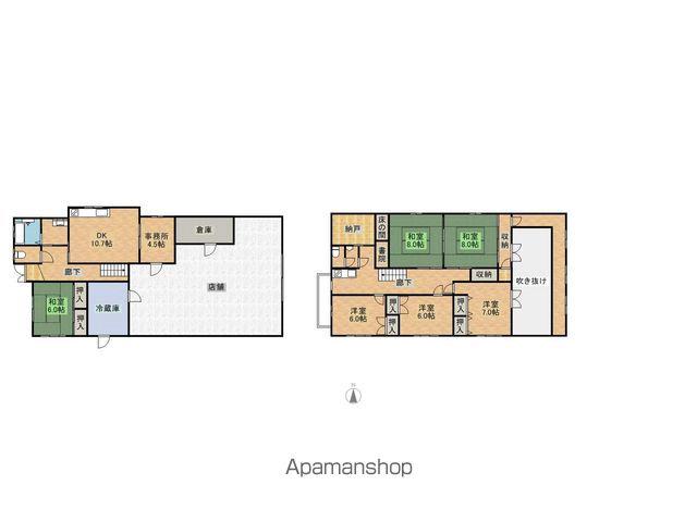 飯田線 宮田駅 徒歩8分 2階建 築31年(7DK)の間取り写真