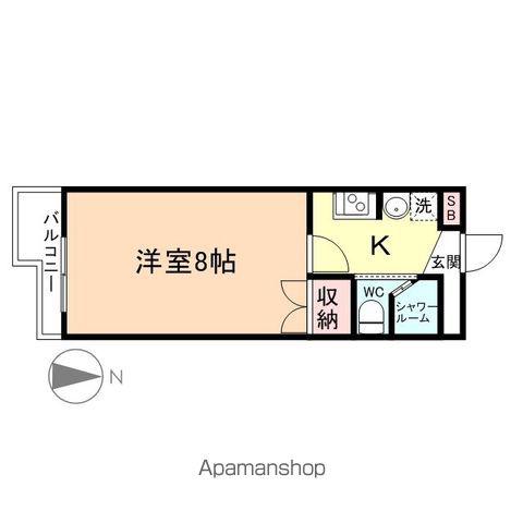 ラフィネ清水2号館(1K/3階)の間取り写真