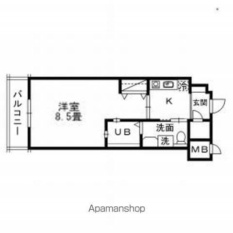 アントラ立町(1K/5階)の間取り写真