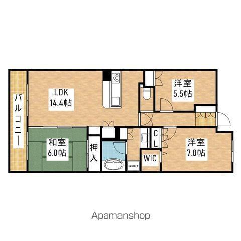 レジディア泉(3LDK/14階)の間取り写真