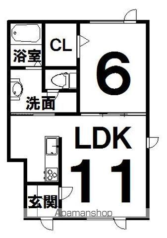 LIFE・Ⅱ(1LDK/1階)の間取り写真