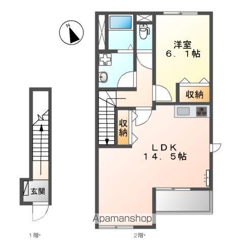 メゾン RS(1LDK/2階)の間取り写真