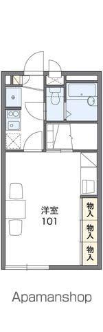 レオパレスマリンコート鹿嶋(1K/1階)の間取り写真
