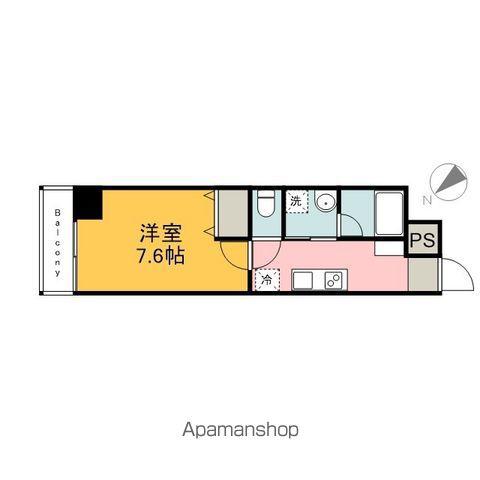 PABLO観音本町1(1K/9階)の間取り写真