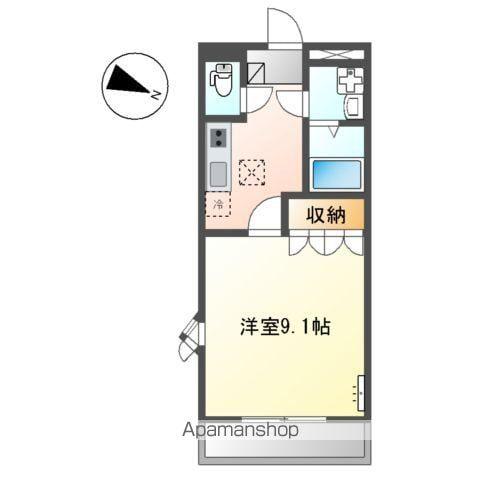 G-STAGE 四国中央 参番館(1K/1階)の間取り写真