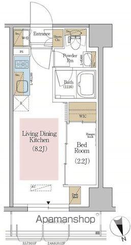 アーバネックス東京八丁堀(1LDK/4階)の間取り写真