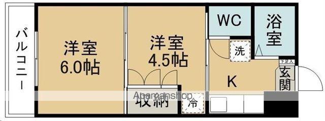 アーバンハイツ上谷刈(2K/1階)の間取り写真