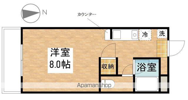 サンメゾン(1K/1階)の間取り写真