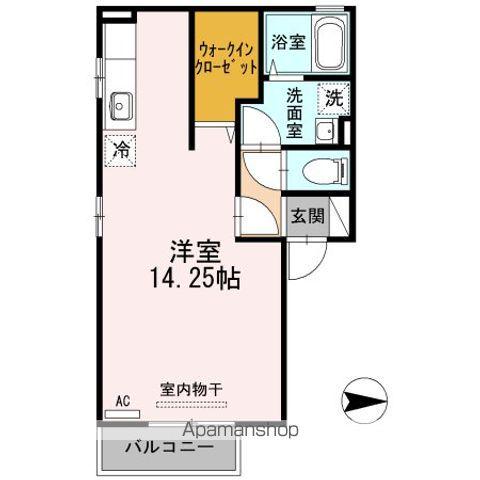 アクエリアス清水町(ワンルーム/2階)の間取り写真