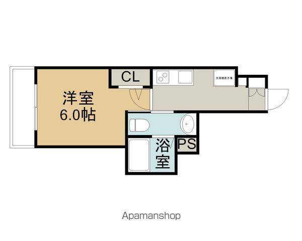 エステムコート名古屋千種グレイス(1K/8階)の間取り写真