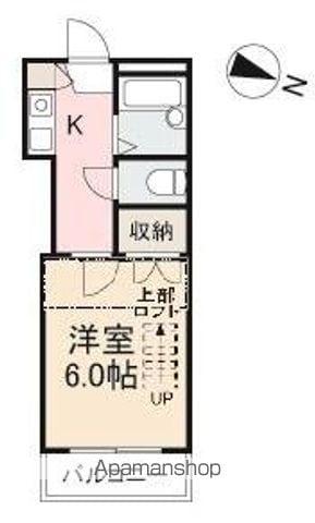福岡レジデンスA(1K/2階)の間取り写真