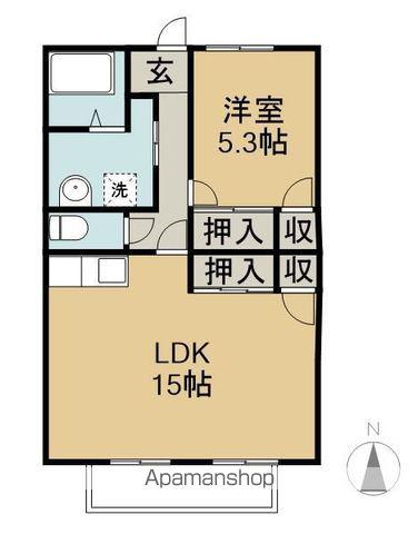 ライフハイツ(1LDK/1階)の間取り写真