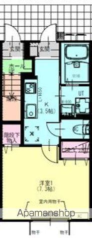 ディアコート盛岡B(1K/1階)の間取り写真